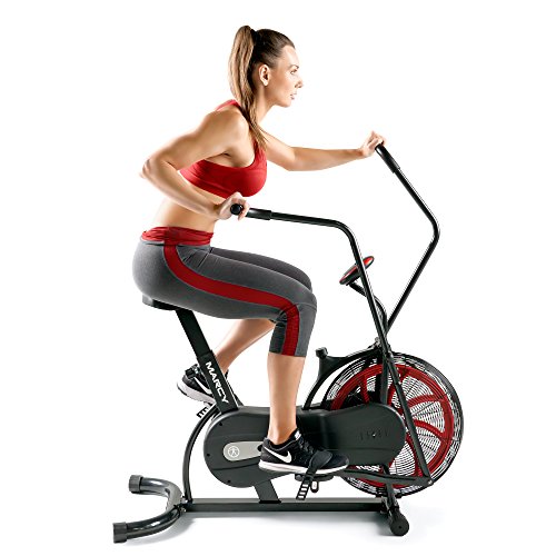 Marcy Air-Resistance Exercise Fan Bike With Dual Acction Handlebars