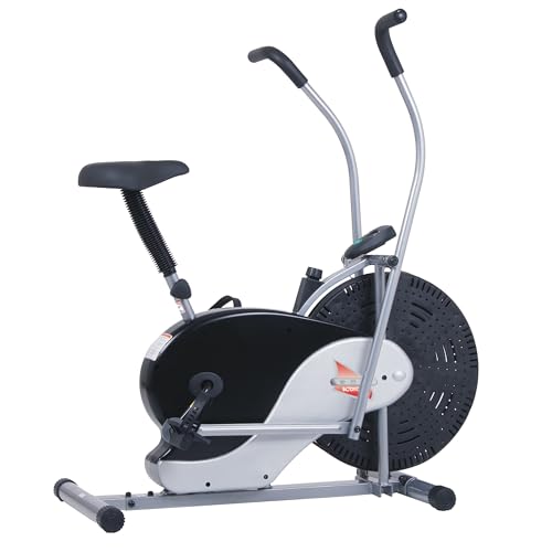 Fan Bike, UPDATED Softer, Comfortable Bike Seat, Cardio and Toning Exercise Equipment for your Home Gym, Adjustable Stationary Exercise Bike BRF700